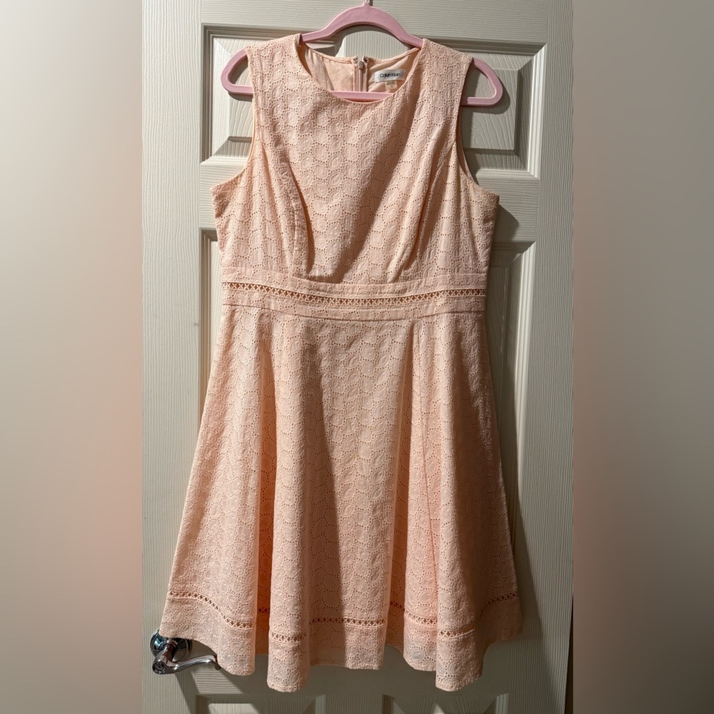 Calvin Klein Peach Sleveless Dress